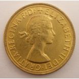 Queen Elizabeth II 1958 gold full sovereign Condition Report & Further Details