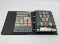 Ring binder and contents of USA stamps including miniature sheet,