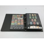 Ring binder and contents of USA stamps including miniature sheet,