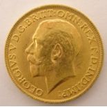 King George V 1913 gold full sovereign Condition Report & Further Details <a
