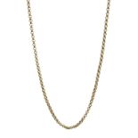 9ct gold cable link necklace hallmarked, approx 8.