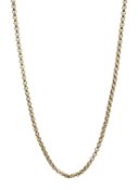 9ct gold cable link necklace hallmarked, approx 8.