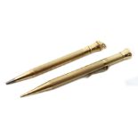 Sampson 'Morden Everpoint Patent 179005' 9ct gold propelling pencil, engine turned decoration,