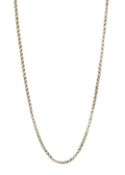 9ct gold (tested) link necklace with barrel clasp, approx 5.