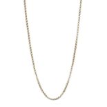 9ct gold (tested) link necklace with barrel clasp, approx 5.