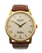Rolex Geneve Cellini gentleman's 18ct gold, mechanical wristwatch, ivory Jubilee dial, serial No.