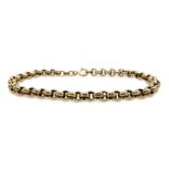 9ct gold belcher link bracelet stamped 375, approx 6.