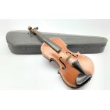 Violin, stamp to the inside reading 'The Maidstone', L60cm,