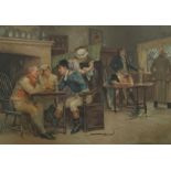 After John Lomax - Pair of coloured prints of Tavern scenes in gilt frames 41cm x 63cm