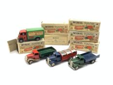 Four Tri-ang Minic clockwork tin-plate commercial vehicles - Minic Transport Express Service