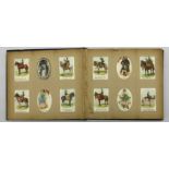 Album containing approximately one-hundred and thirty mixed cigarette cards including W.D & H.O.