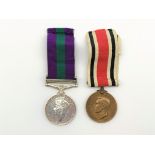 George VI British General Service medal with Palestine 1945-48 clasp awarded to '19060933 CFN.J.W.