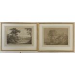 James Bourne (British 1773-1854): Rural Landscape with Figures,
