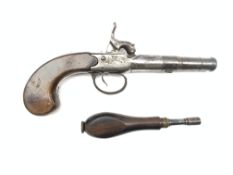 English percussion pistol, converted from a flintlock, marked 'Atterbury Warwick',