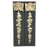 * Pair of early Victorian parcel-gilt and white painted wall pendants each with stylised clam shell