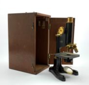 R & J Beck London Ltd model 22 microscope, H31cm,