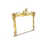 19th century gilt wood and gesso pier glass,