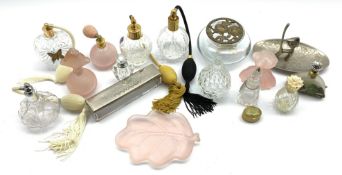 Edinburgh crystal and other glass scent atomisers,