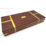 Brass bound mahogany box,