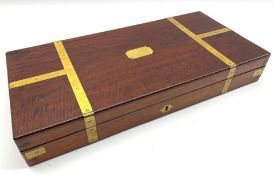 Brass bound mahogany box,