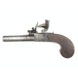 English flintlock pistol by 'Brander & Potts' London, proof marks to the underside of the barrel,