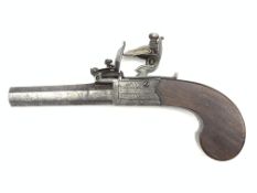 English flintlock pistol by 'Brander & Potts' London, proof marks to the underside of the barrel,