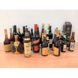 Mixed alcohol including Taylor's 2003 late bottled vintage port 750ml 20%vol,