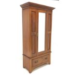 Edwardian walnut wardrobe,