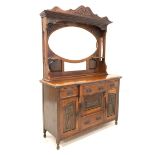 Edwardian walnut sideboard,