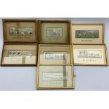 Seven Stevengraphs in Thomas Stevens mounts titled 'The Lady Godiva Procession', 'Ye Ladye Godiva',