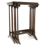 Late 19th century mahogany nest of three tables,