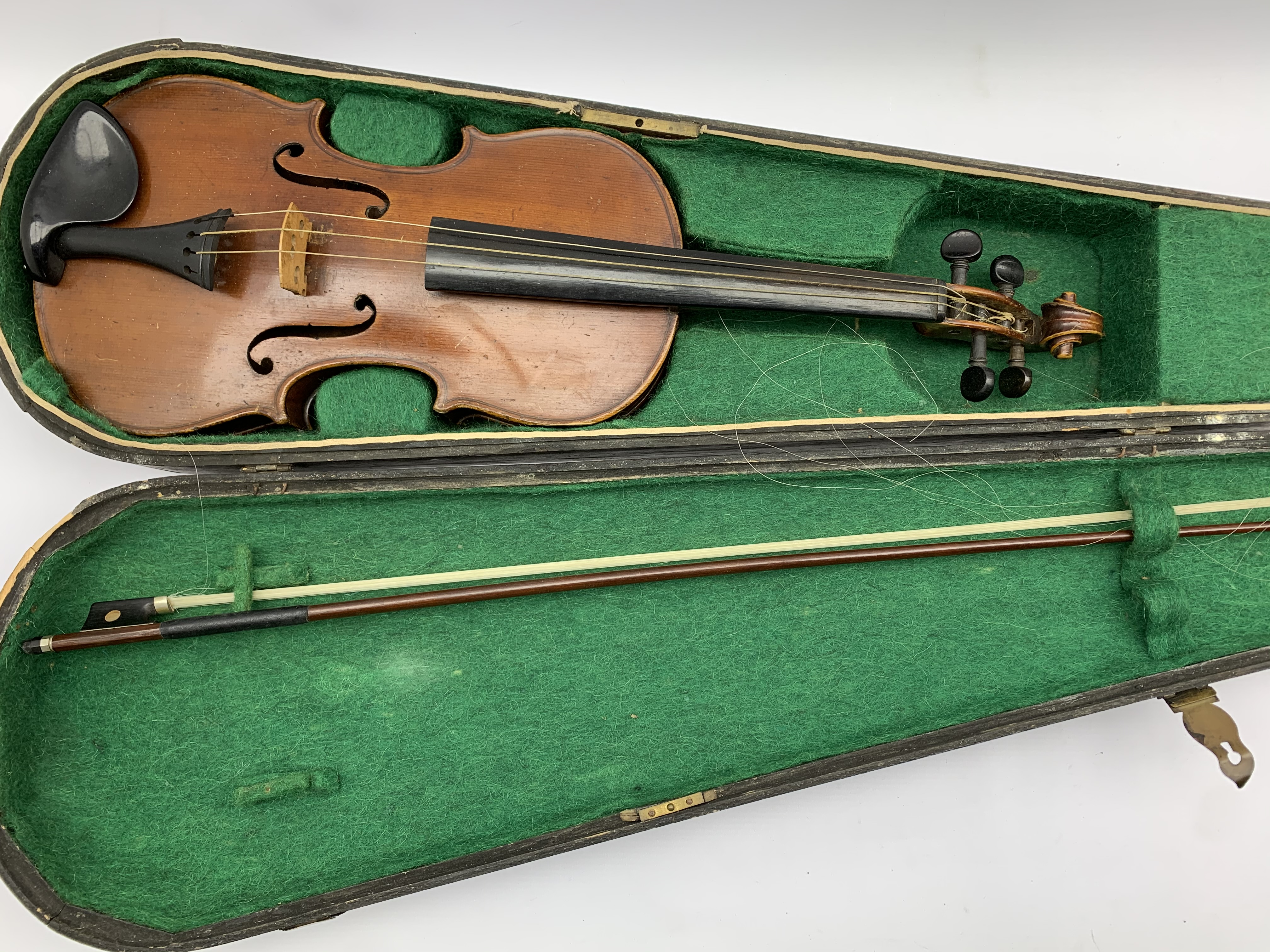 Violin, stamp to the inside reading 'The Maidstone', L60cm, - Image 3 of 4