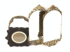 Pair 20th century upright wall mirrors,