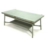 Large Lloyd Loom coffee table, rectangular glass top,with Lloyd Loom badge, 120cm x 59cm,