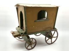 Wooden model of a Gypsy Caravan,