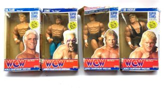 Four boxed 'World Championship Wrestling' figures Condition Report & Further Details
