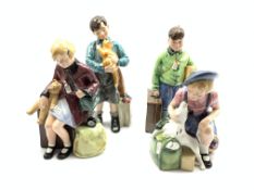 Four Royal Doulton figures from the 'Children of the Blitz' series,
