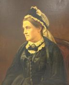 English School (19th century): Half Length Portrait of a Lady,