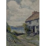 Frank Bartlett (British early 20th century): 'Patten's Cottage' and 'Bolder's Cottage' Runswick Bay,