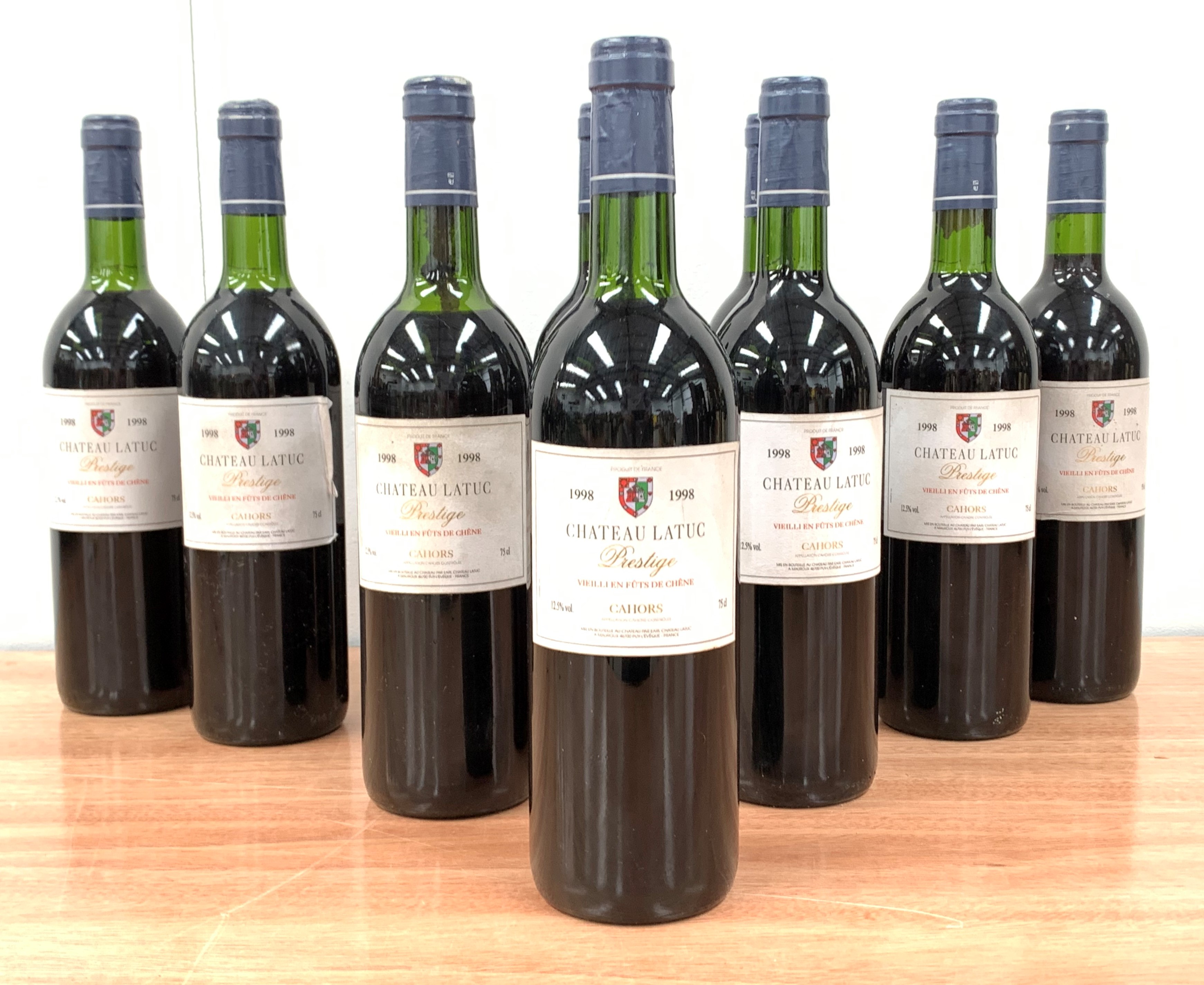 Ten bottles of Chateau Latuc 1998 Prestige Cahors, 75cl 12.