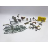Over thirty die-cast wild and zoo animals by Britains etc including boxed Britains Indian