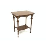 Late Victorian walnut occasional table,