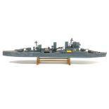 Large scratch built model of a naval ship,