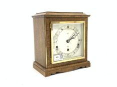 Elliot and sons - Early 20th century oak cased mantel clock,