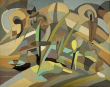 Reidar Ljunggren (Swedish 1920-2006): 'The Rhythm of Life', abstract oil on canvas,
