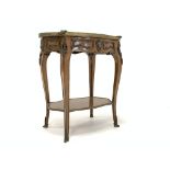 Late 19th century French style Kingwood occasional table,
