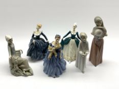 Three Royal Doulton figures of ladies, 'Fragrance' HN 2334,