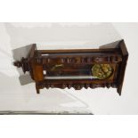 Early 20th century walnut cased Vienna style wall clock,