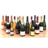 Mostly sparkling wines including Paul De Coste Brut Rose, Duval-Leroy Brut Champagne 200ml 12%vol,