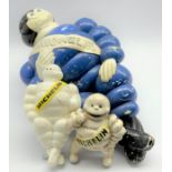 Plastic Michelin man painted in blue, H46cm,